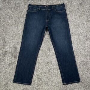 Bluffworks Departure 2.0‎ Dark Wash Denim Jeans Mens 40x32 Stretch Straight Leg